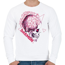 PRINTFASHION Démon - Férfi pulóver - Fehér férfi pulóver, kardigán