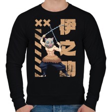 PRINTFASHION demon slayer Inosuke  - Férfi pulóver - Fekete férfi pulóver, kardigán