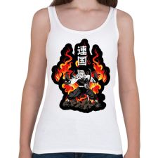 PRINTFASHION Demon Slayer Kyōjurō Rengoku - Női atléta - Fehér női trikó