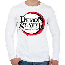 PRINTFASHION Demon Slayer minta - Férfi hosszú ujjú póló - Fehér