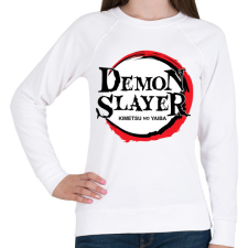 PRINTFASHION Demon Slayer minta - Női pulóver - Fehér női pulóver, kardigán