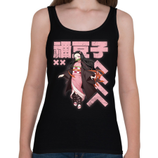 PRINTFASHION Demon Slayer Nezuko - Női atléta - Fekete női trikó