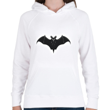 PRINTFASHION Denevér - Női kapucnis pulóver - Fehér női pulóver, kardigán