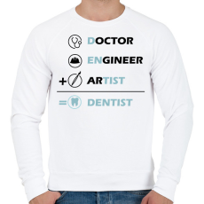 PRINTFASHION Dentist (black) - Férfi pulóver - Fehér