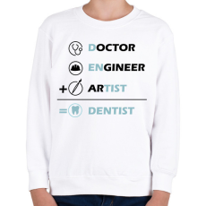 PRINTFASHION Dentist (black) - Gyerek pulóver - Fehér