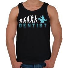 PRINTFASHION Dentist evolution - Férfi atléta - Fekete atléta, trikó