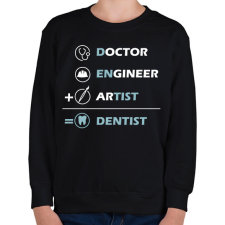 PRINTFASHION Dentist (white) - Gyerek pulóver - Fekete gyerek pulóver, kardigán