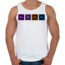 PRINTFASHION Designer / Grafikus - Férfi atléta - Fehér