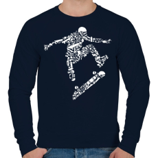 PRINTFASHION Deszkás - Férfi pulóver - Sötétkék