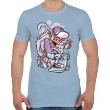 PRINTFASHION Deszkás majom - Férfi póló - Világoskék férfi póló