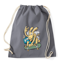 PRINTFASHION Deszkás nyúl - Sportzsák, Tornazsák - Grafitszürke tornazsák