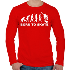 PRINTFASHION Deszkázni születtem  - Férfi hosszú ujjú póló - Piros férfi póló