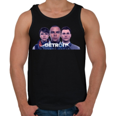PRINTFASHION Detroit become human - Férfi atléta - Fekete