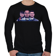 PRINTFASHION Detroit become human - Férfi hosszú ujjú póló - Fekete