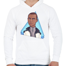 PRINTFASHION Detroit - Férfi kapucnis pulóver - Fehér