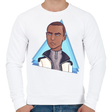 PRINTFASHION Detroit - Férfi pulóver - Fehér férfi pulóver, kardigán