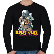 PRINTFASHION Deus Vult - Férfi pulóver - Fekete