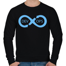 PRINTFASHION Dev Ops - Férfi pulóver - Fekete férfi pulóver, kardigán