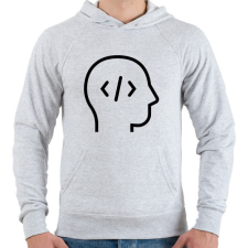 PRINTFASHION Developer - Férfi kapucnis pulóver - Sport szürke férfi pulóver, kardigán