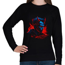 PRINTFASHION Devil design - Női pulóver - Fekete női pulóver, kardigán