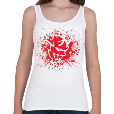 PRINTFASHION Devil face - Női atléta - Fehér női trikó