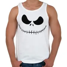 PRINTFASHION Devil smile - Férfi atléta - Fehér atléta, trikó