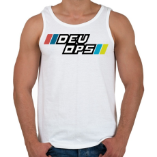 PRINTFASHION DEVOPS - Férfi atléta - Fehér