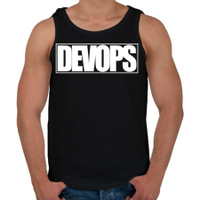 PRINTFASHION DevOps - Férfi atléta - Fekete atléta, trikó