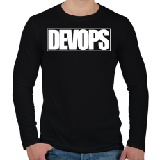 PRINTFASHION DevOps - Férfi hosszú ujjú póló - Fekete