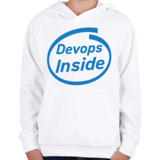 PRINTFASHION DevOps Inside - Gyerek kapucnis pulóver - Fehér