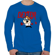 PRINTFASHION Dexter laboratóriuma? - Férfi hosszú ujjú póló - Királykék