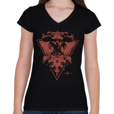PRINTFASHION Diablo 4 game - Női V-nyakú póló - Fekete