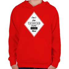 PRINTFASHION Diamond mind  - Gyerek kapucnis pulóver - Piros gyerek pulóver, kardigán