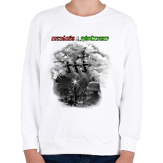 PRINTFASHION Dicsőség a Hősöknek!  - Gyerek pulóver - Fehér