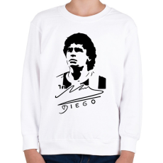 PRINTFASHION Diego aláírással - Gyerek pulóver - Fehér
