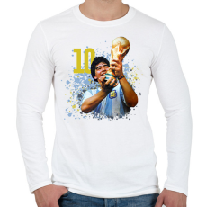 PRINTFASHION Diego győzelem - Férfi hosszú ujjú póló - Fehér