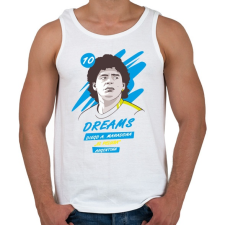 PRINTFASHION Diego Maradona 1 - Férfi atléta - Fehér atléta, trikó