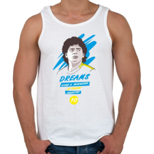 PRINTFASHION Diego Maradona 2 - Férfi atléta - Fehér atléta, trikó