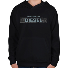 PRINTFASHION Diesel - Gyerek kapucnis pulóver - Fekete gyerek pulóver, kardigán