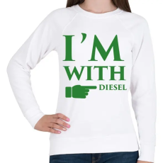 PRINTFASHION diesel.png - Női pulóver - Fehér