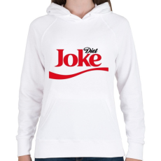 PRINTFASHION Diet joke coke - diétás kóla - Női kapucnis pulóver - Fehér