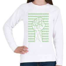 PRINTFASHION Digital power - Női pulóver - Fehér női pulóver, kardigán
