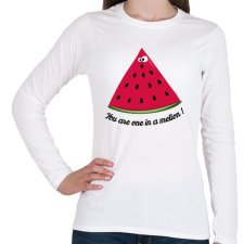 PRINTFASHION Dinnye vagy! - Női hosszú ujjú póló - Fehér női póló