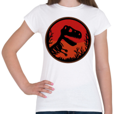 PRINTFASHION Dínó csontváz - Női póló - Fehér