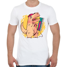 PRINTFASHION Dínó - Férfi póló - Fehér