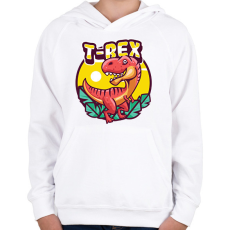 PRINTFASHION dino - Gyerek kapucnis pulóver - Fehér