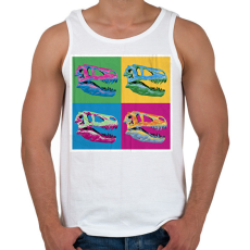 PRINTFASHION Dínó koponyák - Férfi atléta - Fehér