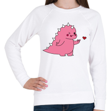 PRINTFASHION DIno love - lány - Női pulóver - Fehér női pulóver, kardigán
