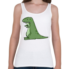 PRINTFASHION Dínó - Női atléta - Fehér női trikó