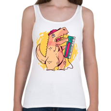 PRINTFASHION Dínó - Női atléta - Fehér